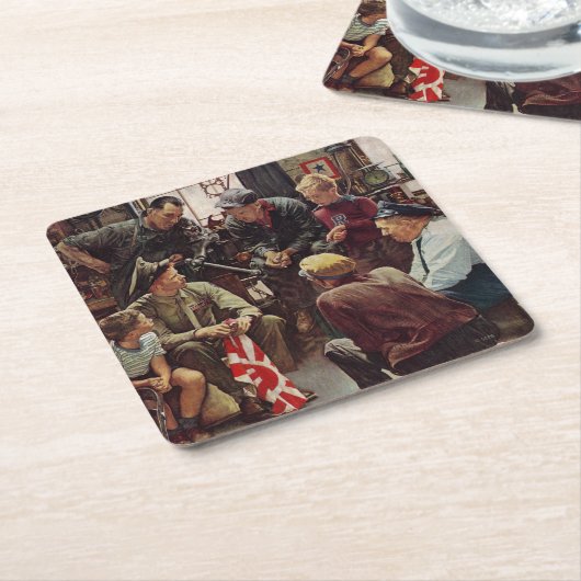 Homecoming Marine Kartonnen Onderzetters (Schuin)