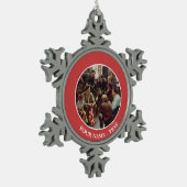 Homecoming Marine Tin Sneeuwvlok Ornament (Links)