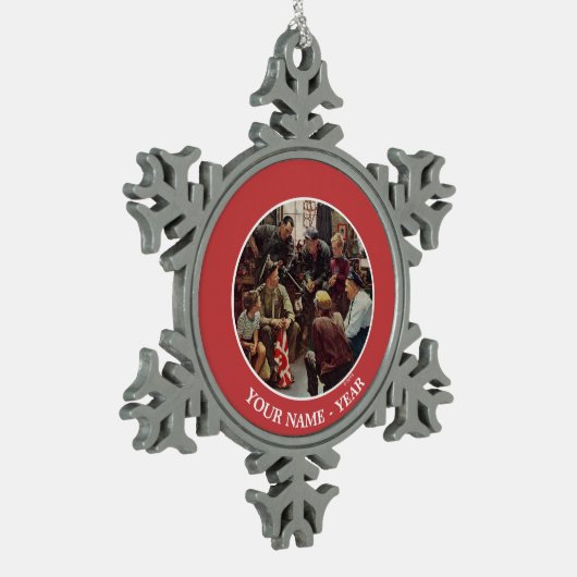 Homecoming Marine Tin Sneeuwvlok Ornament (Links)