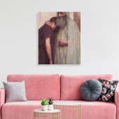 Homecoming (vader en zoon) (door Eugène Burnand) Canvas Afdruk (Insitu (Woonkamer))