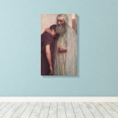 Homecoming (vader en zoon) (door Eugène Burnand) Canvas Afdruk (Insitu (Houten vloer))