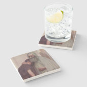 Homecoming (Vader en Zoon) Stenen Onderzetter (Zijkant)