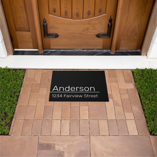 HomeEigenaar Naam & Adres Zwart Wit Postbus Decal Deurmat (Buiten)