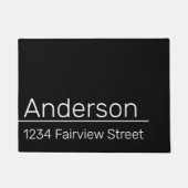 HomeEigenaar Naam & Adres Zwart Wit Postbus Decal Deurmat (Voorkant)