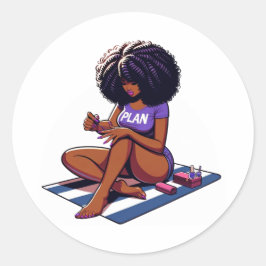 Homegirl Me Tijd Ronde Sticker