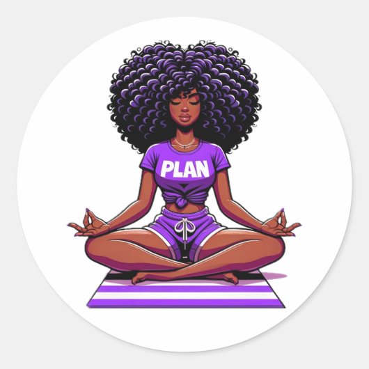 Homegirl Mediteren Ronde Sticker (Voorkant)