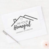HomeGirl (serieus, ik ben een makelaar). Rechthoekige Sticker (Envelop)