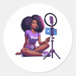 Homegirl Social Media Ronde Sticker