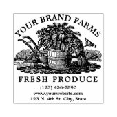 Homegrown Boerderij Fresh Produce Label Sjabloon Rubberstempel (Afrduk)