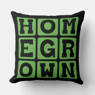 Homegrown, Gardened at Home Kussen