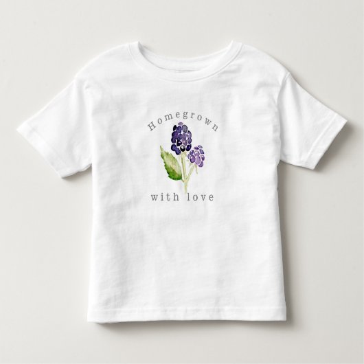 Homegrown met liefde | Waterverf Blackberry Duo Kinder Shirts (Voorkant)