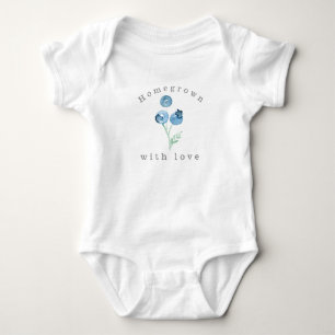 Homegrown met liefde   Waterverf Blauwbes Trio Romper
