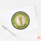 Homegrown Popcorn Sjabloon Classic Ronde Sticker (Envelop)