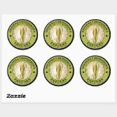 Homegrown Popcorn Sjabloon Classic Ronde Sticker (Vel)