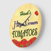 Homegrown Tomaten Custom Gardener Wall Clock Grote Klok (Hoek)