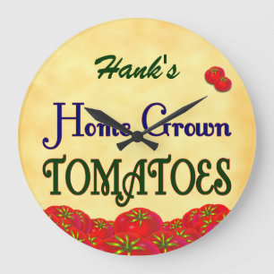 Homegrown Tomaten Custom Gardener Wall Clock Grote Klok