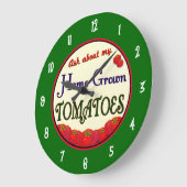 Homegrown Tomaten Gardener Wall Clock Grote Klok (Hoek)