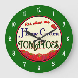 Homegrown Tomaten Gardener Wall Clock Grote Klok