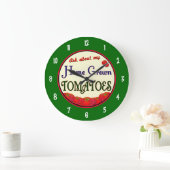 Homegrown Tomaten Gardener Wall Clock Grote Klok (Huis)