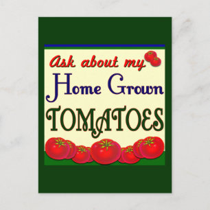 Homegrown Tomato Garden Slogan Briefkaart