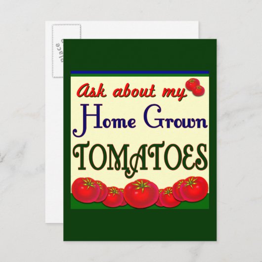 Homegrown Tomato Garden Slogan Briefkaart (Voorkant / Achterkant)