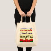 Homegrown Tomato Garden Slogan Tote Bag (Voorkant (product))