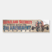 Homeland Security begint met het tweede amendement Bumpersticker (Voorkant)