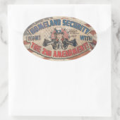 Homeland Security begint met het tweede amendement Ovale Sticker (Tas)