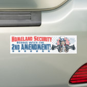 Homeland Security begint met tweede amendement Bumpersticker (Op auto)