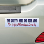 Homeland Security heeft het recht wapens te houden Bumpersticker (Op auto)