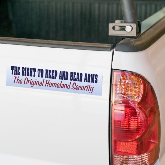 Homeland Security heeft het recht wapens te houden Bumpersticker (Op Truck)