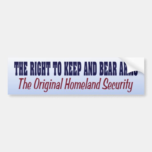 Homeland Security heeft het recht wapens te houden Bumpersticker (Voorkant)