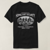 Homeland Security Native American vecht tegen terr T-shirt (Design voorkant)