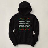 Homeland Security Naughty List kerst Hoodie (Design voorkant)
