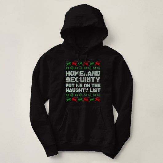 Homeland Security Naughty List kerst Hoodie (Design voorkant)