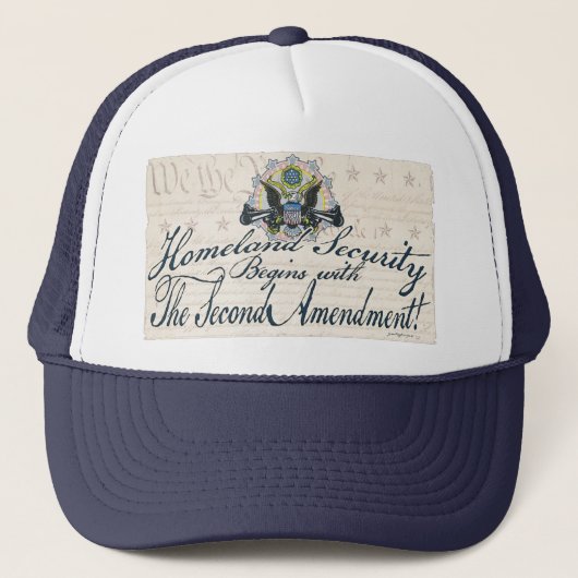 Homeland Security Pistool-Toting Eagle Gear Trucker Pet (Voorkant)