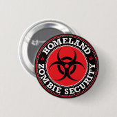 Homeland Zombie Security - Rood B Ronde Button 5,7 Cm (Voorkant /achterkant)