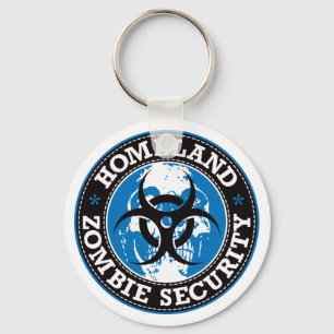 Homeland Zombie Security Skull - Blauw Sleutelhanger