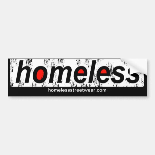 Homeless Bumper Bumpersticker (Voorkant)