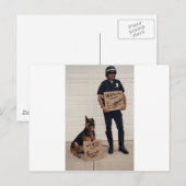 Homeless Cop Tee Shirt Briefkaart (Voorkant / Achterkant)