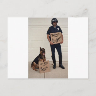 Homeless Cop Tee Shirt Briefkaart