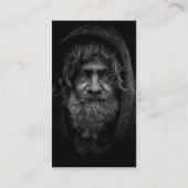 Homeless en Helpless Man in zwart-wit Visitekaartje (Achterkant)