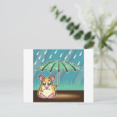 Homeless Hamster cartoon Briefkaart (Staand voorkant)