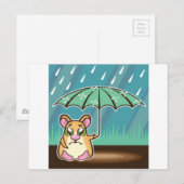 Homeless Hamster cartoon Briefkaart (Voorkant / Achterkant)
