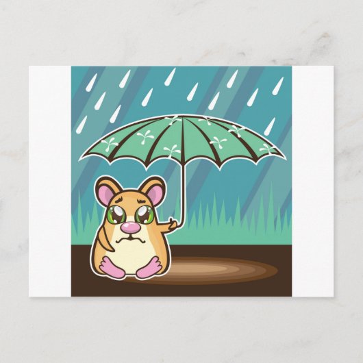 Homeless Hamster cartoon Briefkaart (Voorkant)
