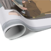 Homeless Man Holding Help Sign Urban Poverty Cadeaupapier (Rol Hoek)