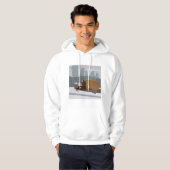 Homeless Man Holding Help Sign Urban Poverty Hoodie (Voorkant volledig)