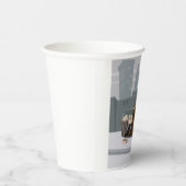 Homeless Man Holding Help Sign Urban Poverty Papieren Bekers (Rechts)