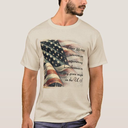 Homeless Veteran Awareness T-Shirt (Voorkant)
