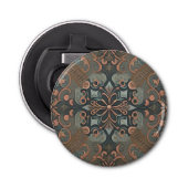 Homely cottage pattern button flesopener (Voorkant)